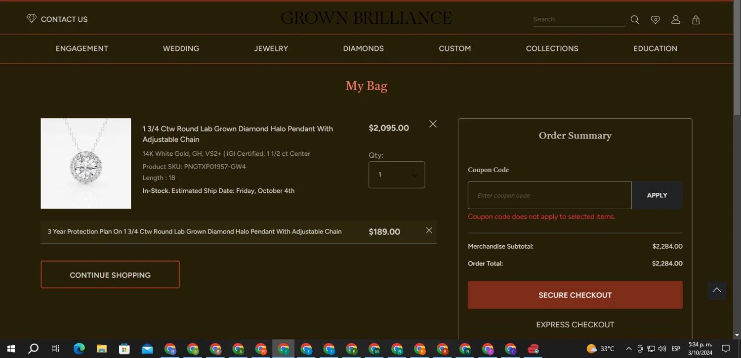 where to use Grown Brilliance promo code box