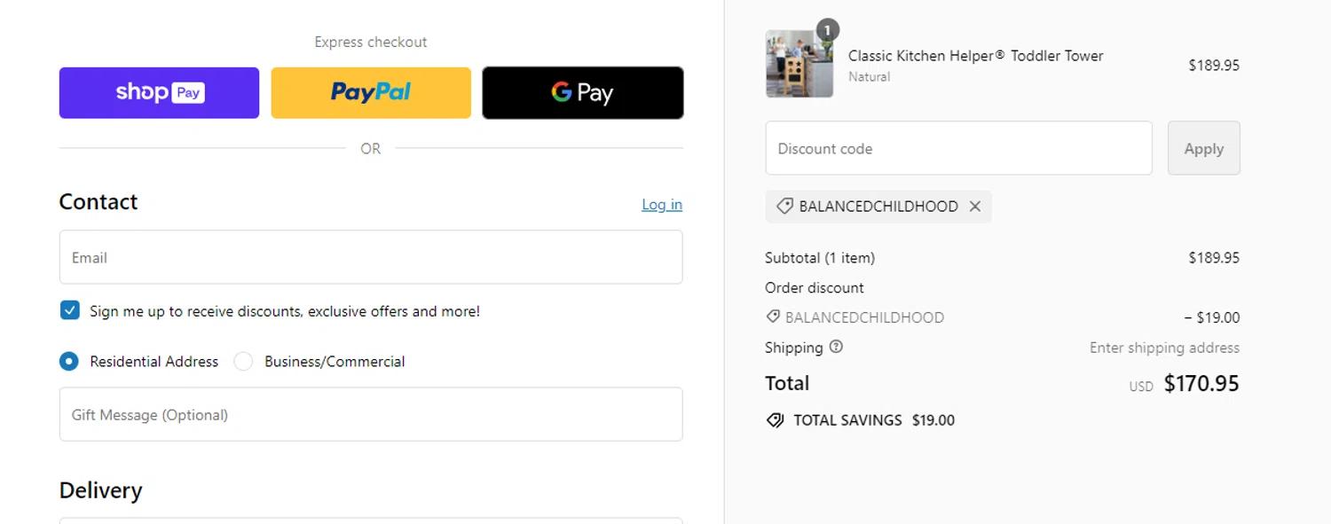 where to use Guidecraft promo code box