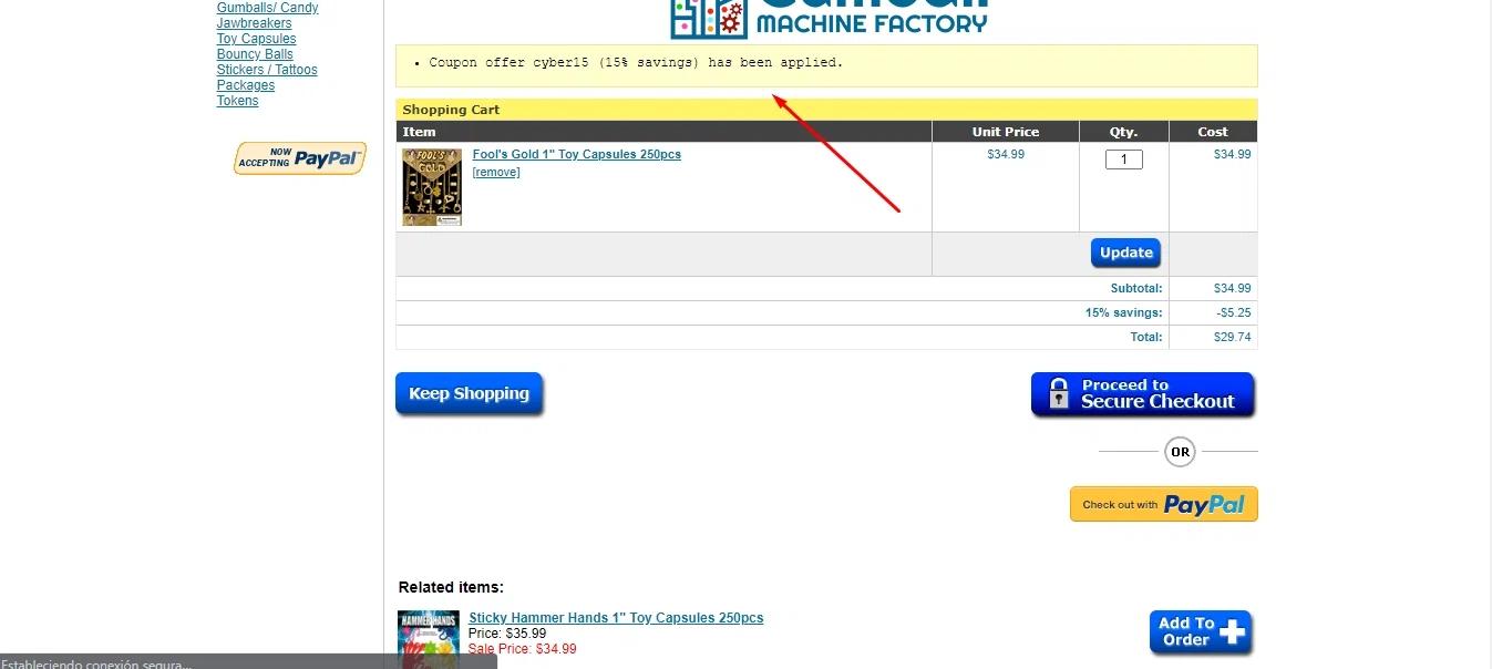 how to use Gumball Machine Factory coupons