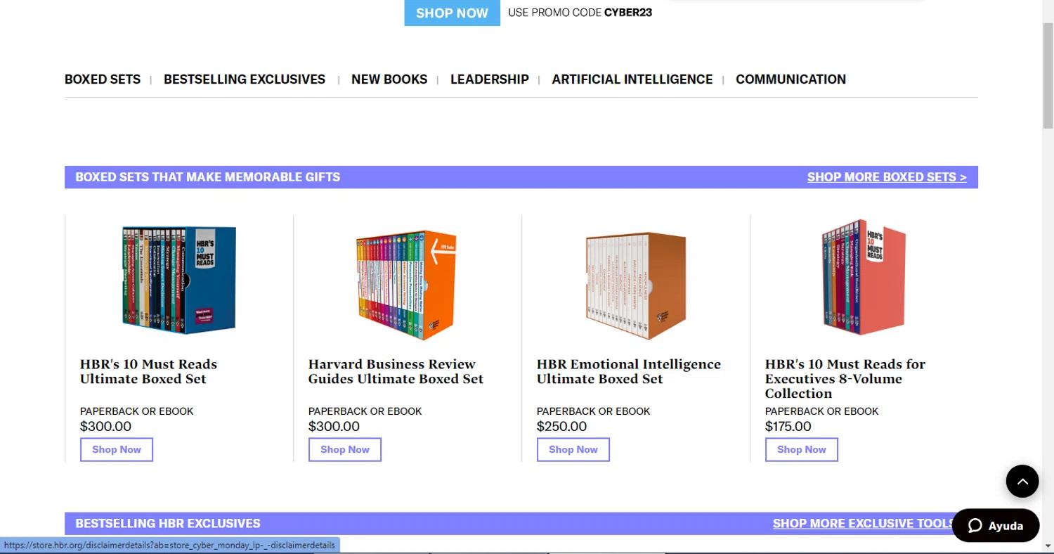 where to use Harvard Business Review promo code box