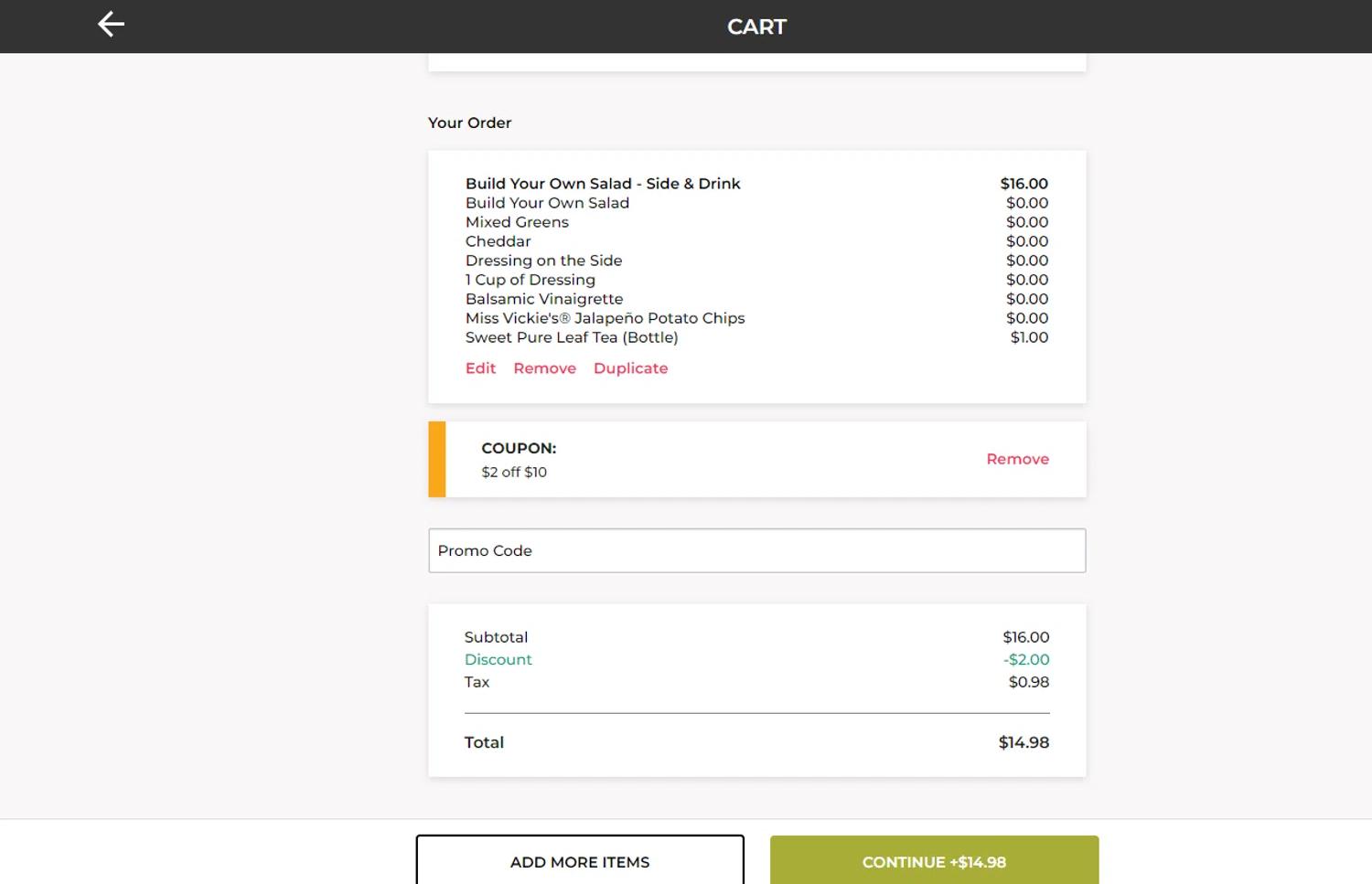 where to use HELLO BISTRO promo code box