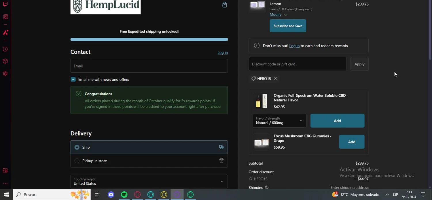where to use Hemplucid promo code box