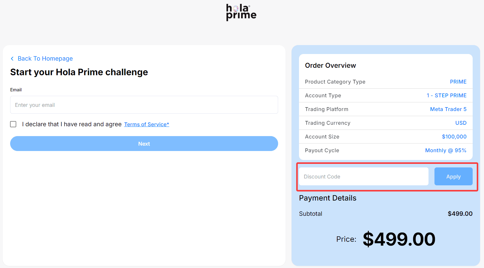 how to use Hola Prime coupons