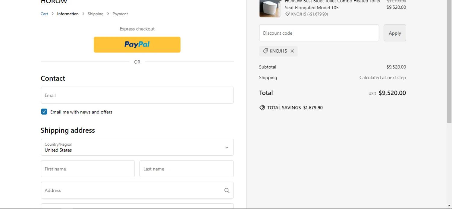 how to use Horow coupons