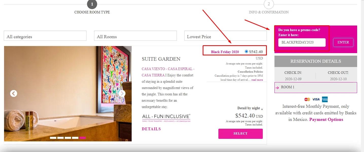 how to use Hotel Xcaret coupons