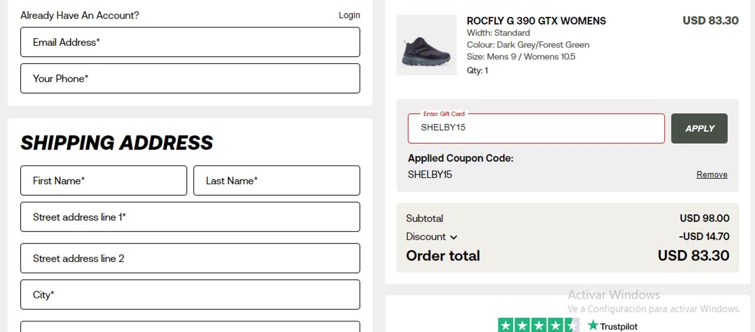 where to use inov-8 promo code box