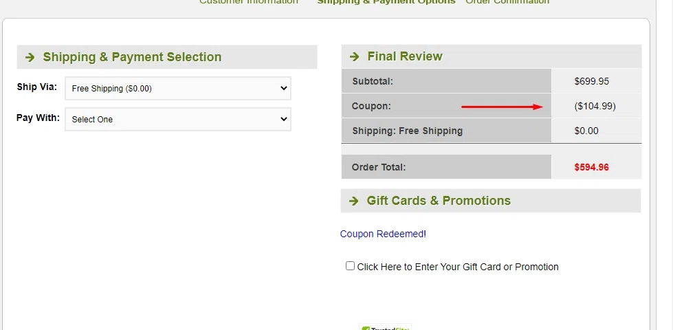 where to use In the Hole Golf promo code box
