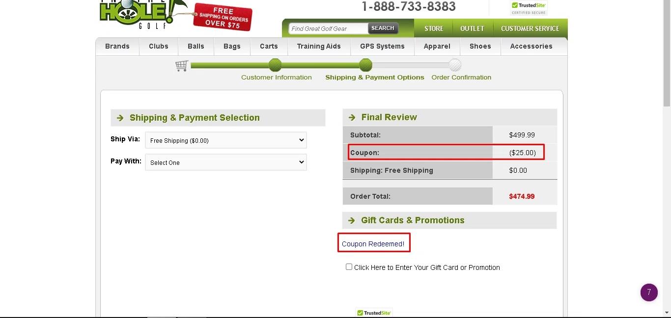 how to use In the Hole Golf coupons