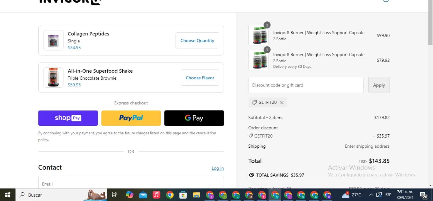 how to use INVIGOR8 coupons