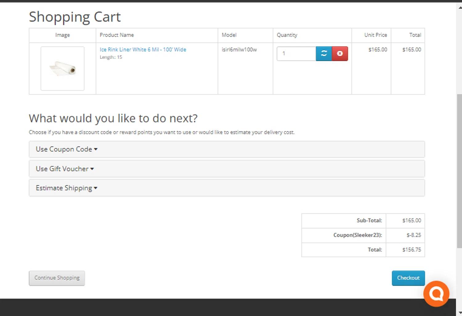 where to use Iron Sleek promo code box