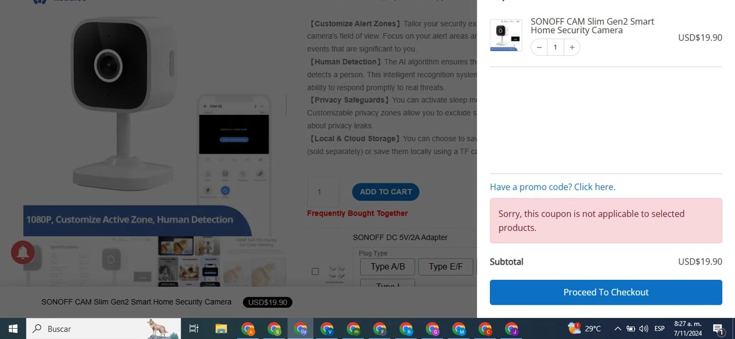 where to use ITEAD promo code box