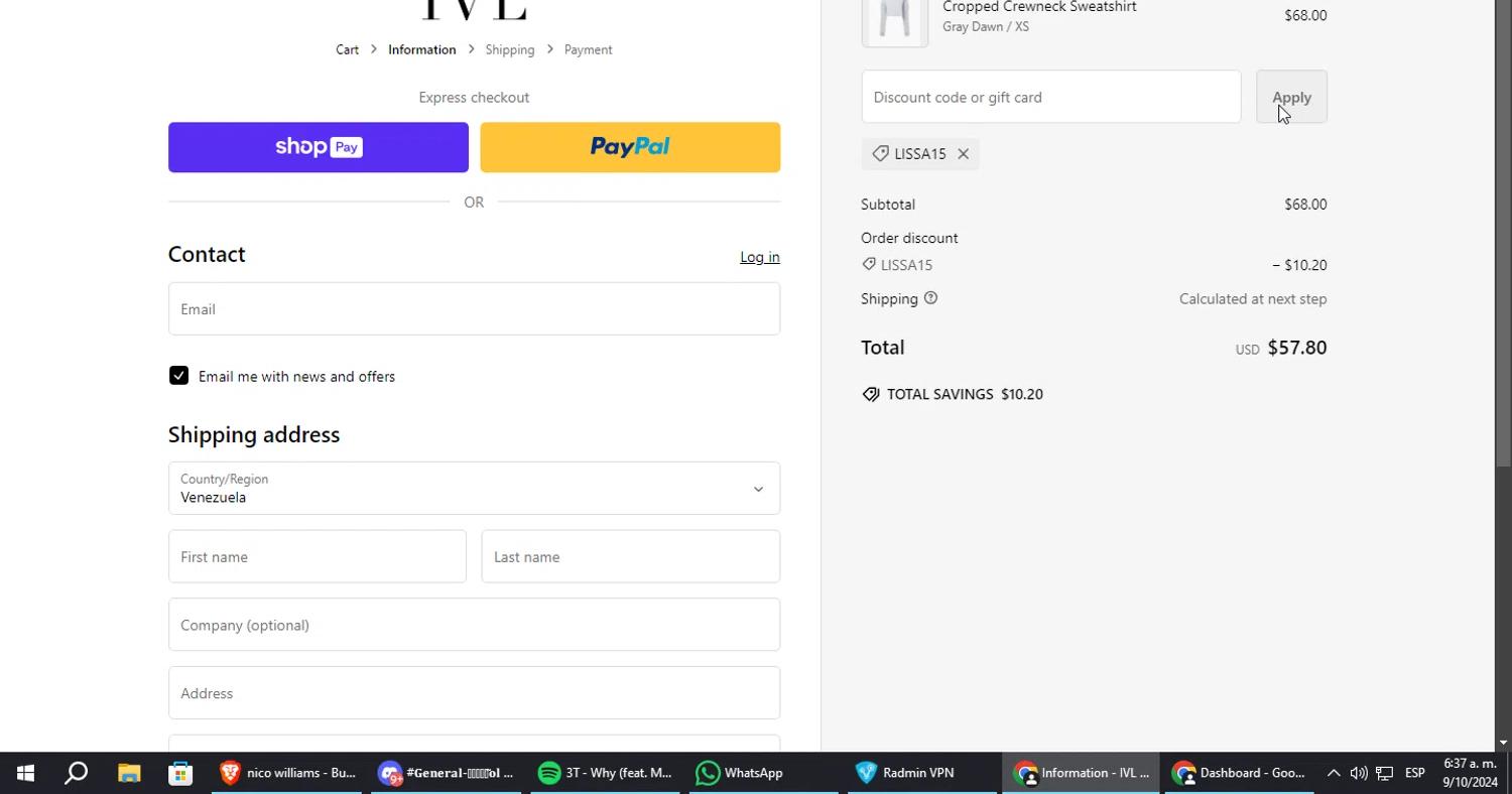 how to use IVL Collective coupons