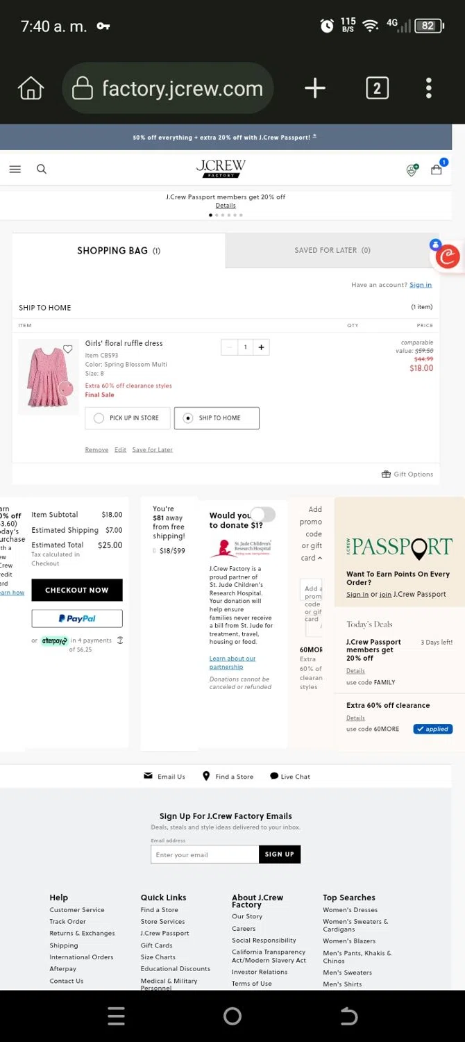 how to use J.Crew Factory coupons