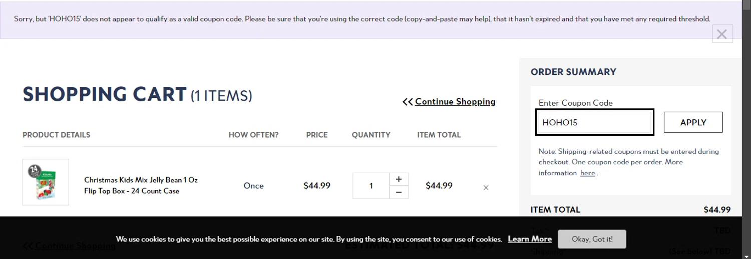where to use Joe's Crab Shack promo code box