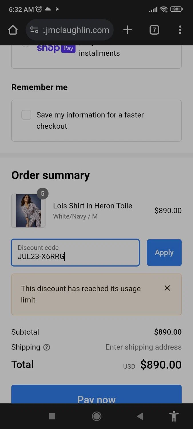 how to use J.McLaughlin coupons