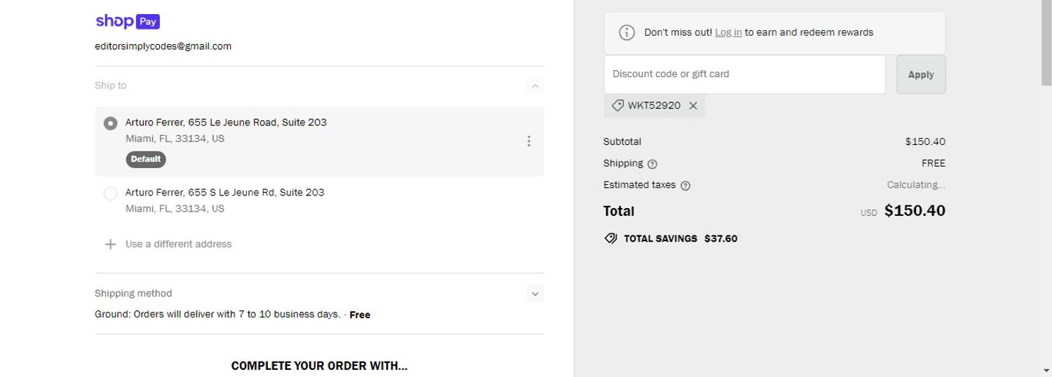where to use Joe's Jeans promo code box