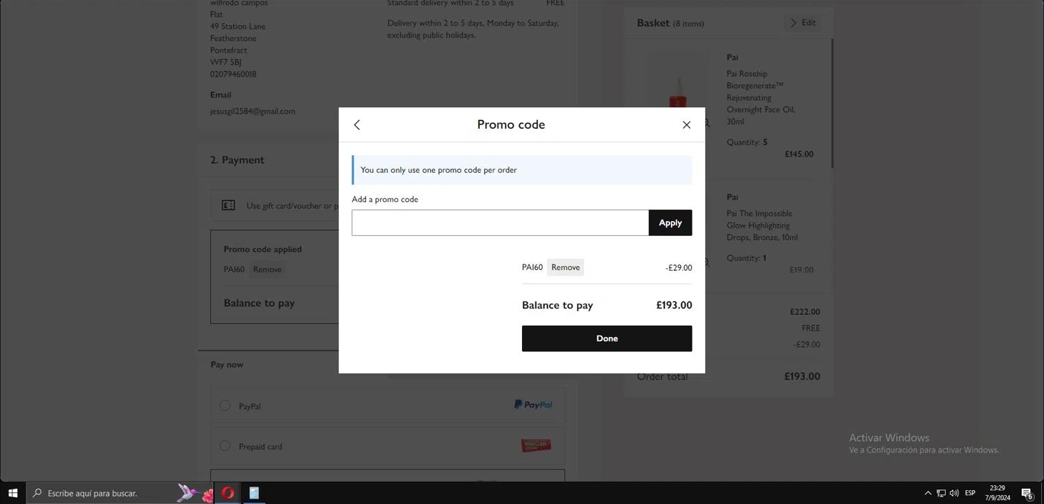where to use John Lewis promo code box