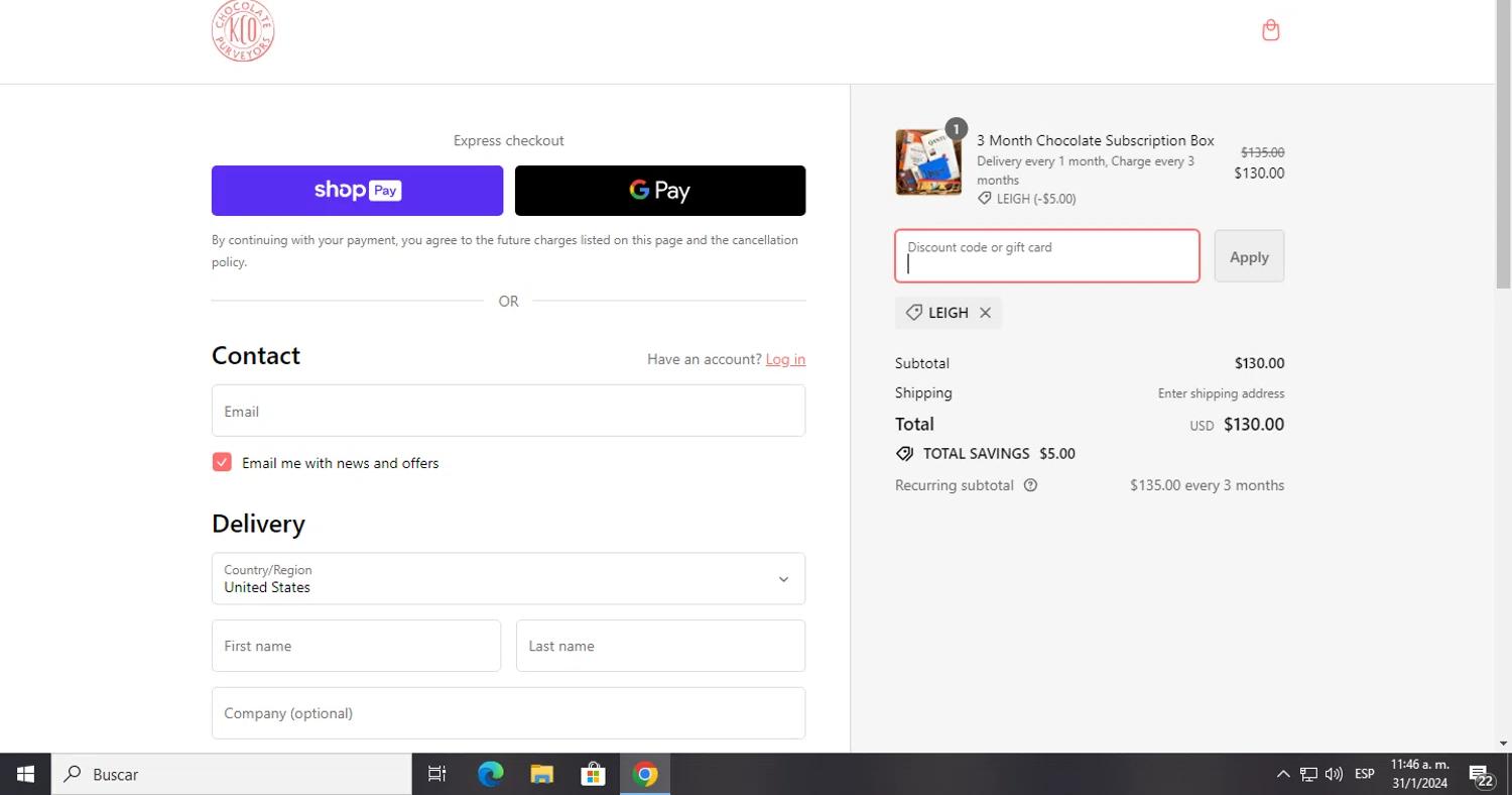 where to use Kekao promo code box