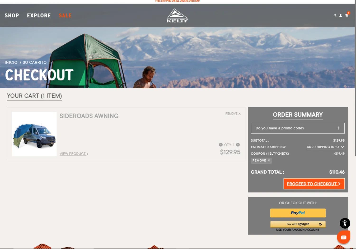 how to use Kelty coupons