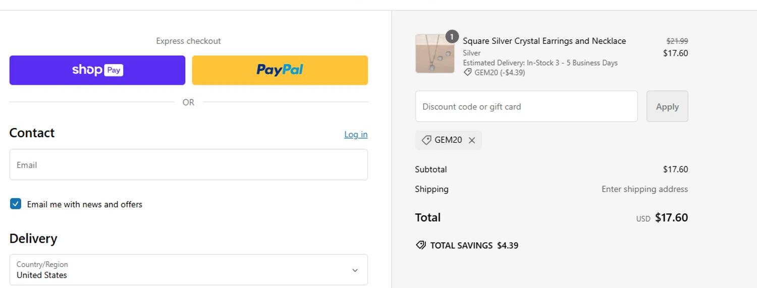 where to use Kennedy Blue promo code box