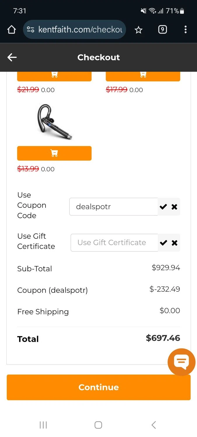 where to use K&F Concept promo code box