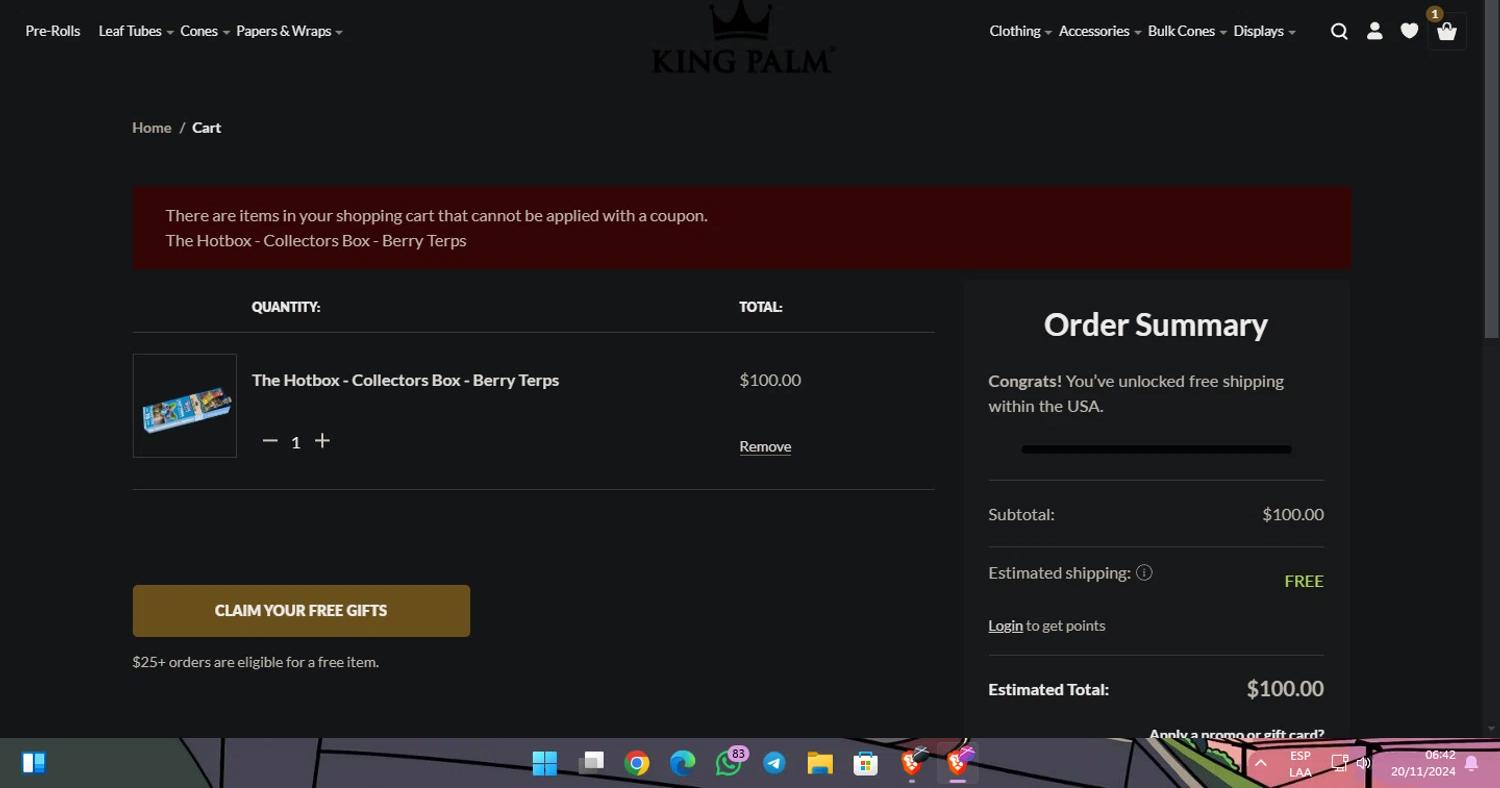 how to use King Palm coupons