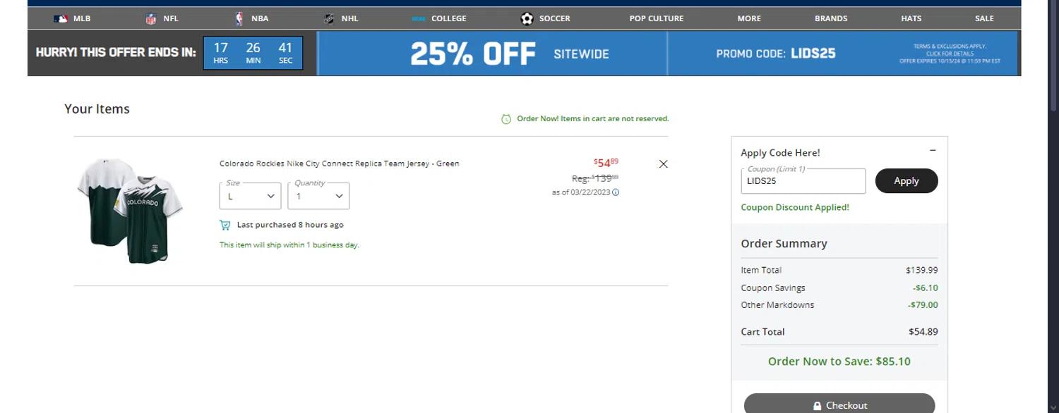 how to use Lids coupons