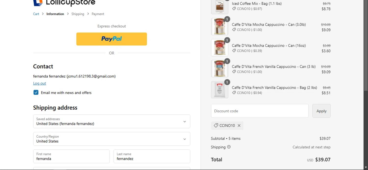 where to use LollicupStore promo code box