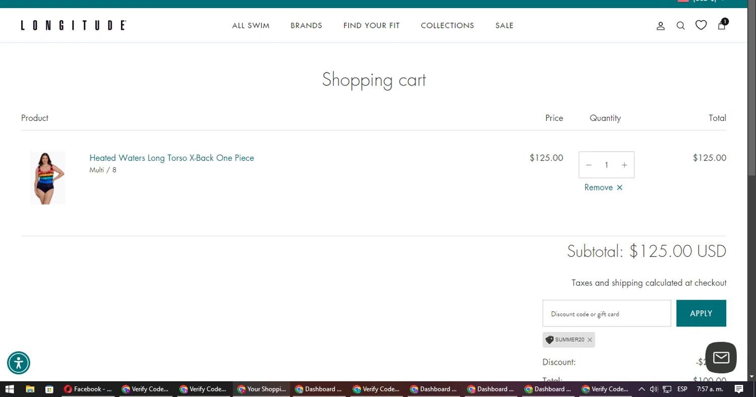 how to use Longitude Swim coupons