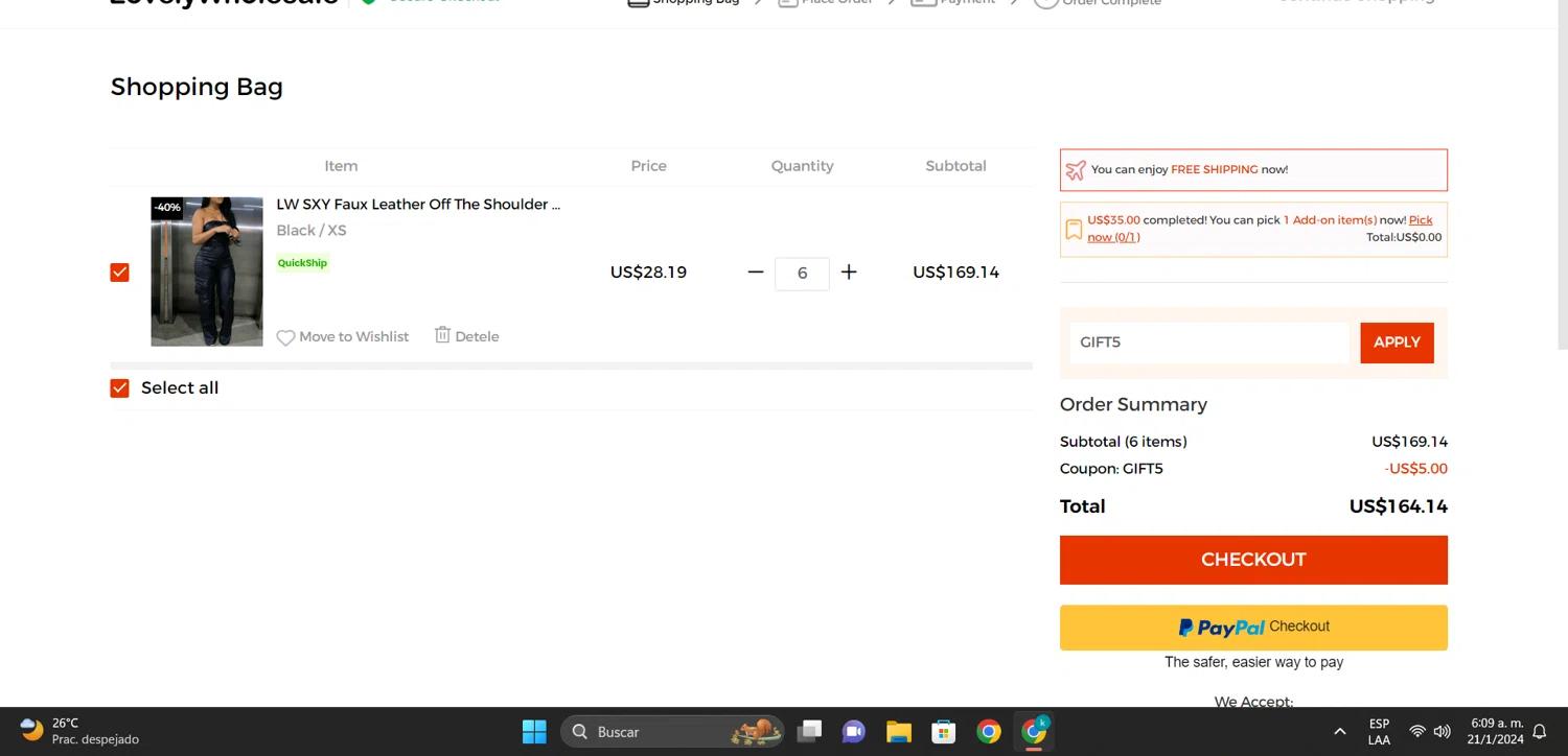 where to use LovelyWholesale promo code box