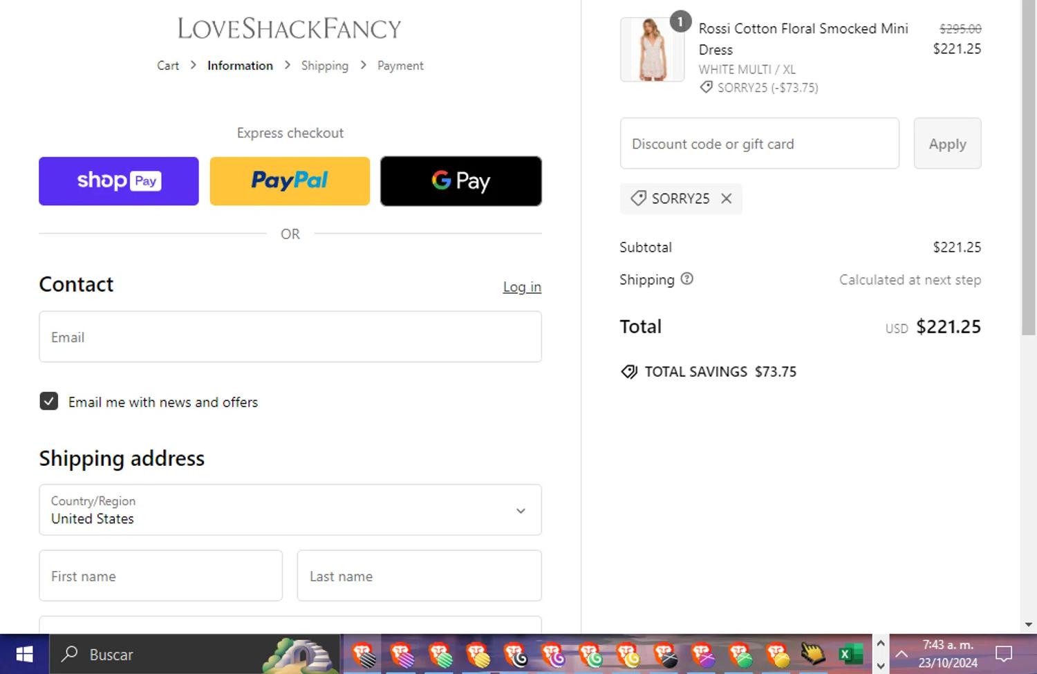 how to use LOVESHACKFANCY coupons