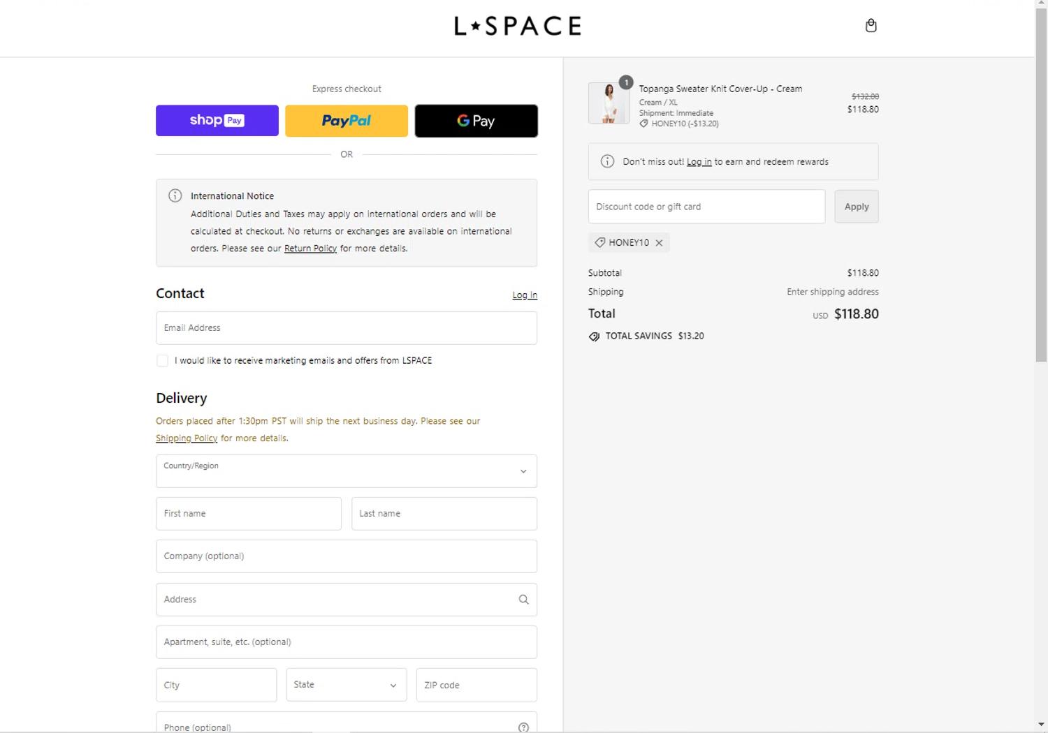 how to use L Space coupons