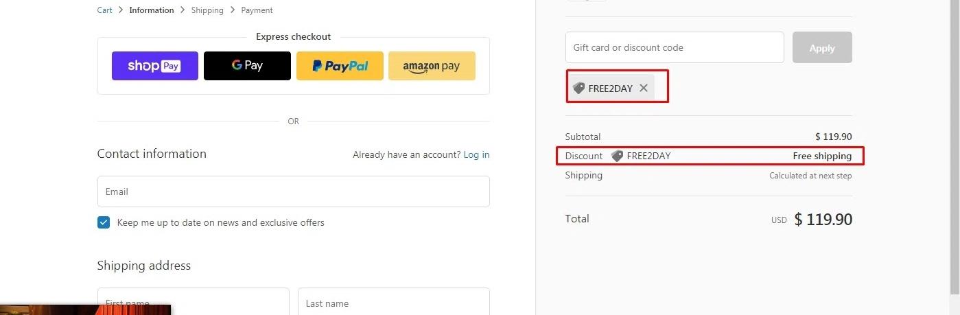 where to use LumeCube promo code box