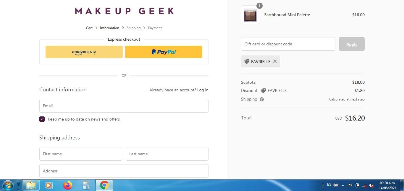 how to use Makeup Geek coupons