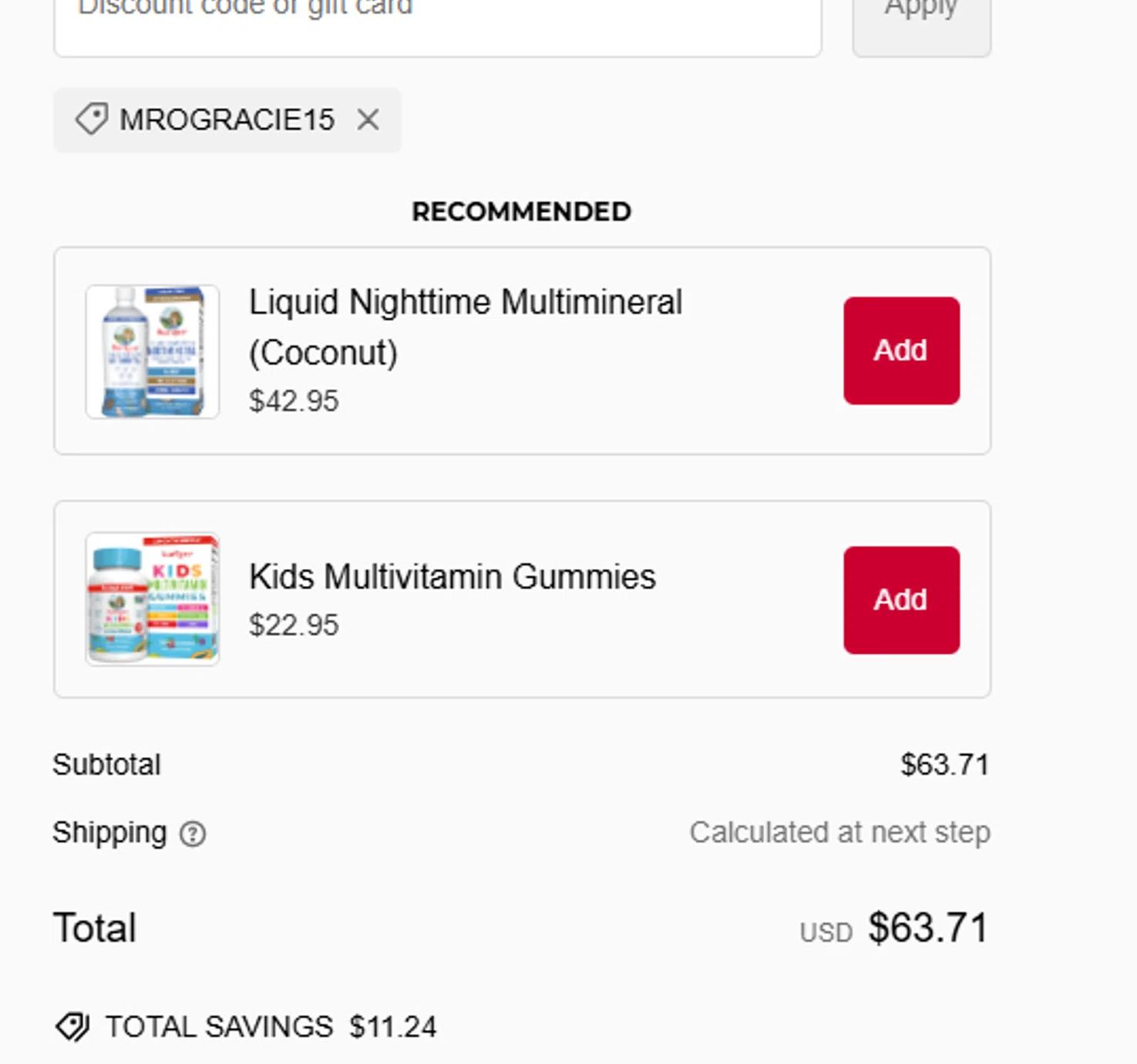 where to use MaryRuth Organics promo code box