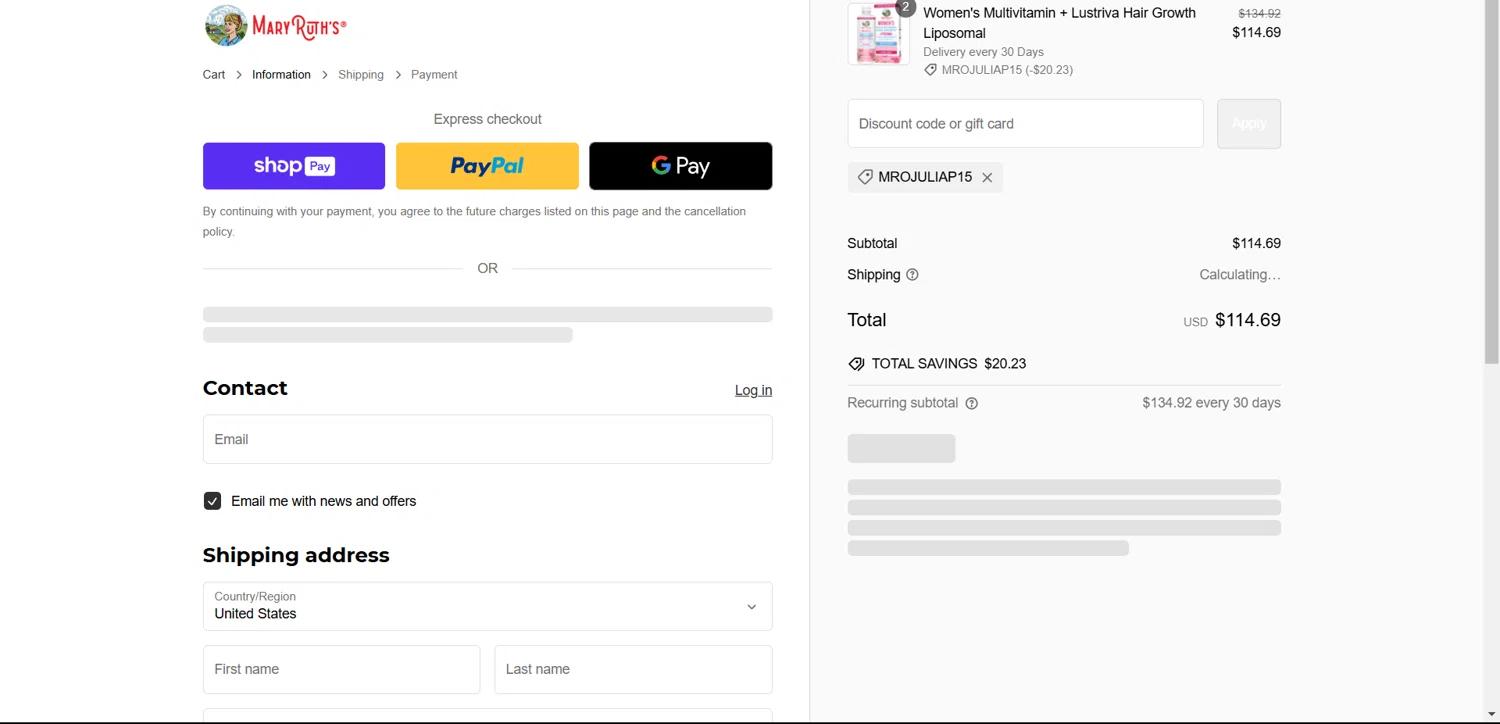 how to use MaryRuth Organics coupons