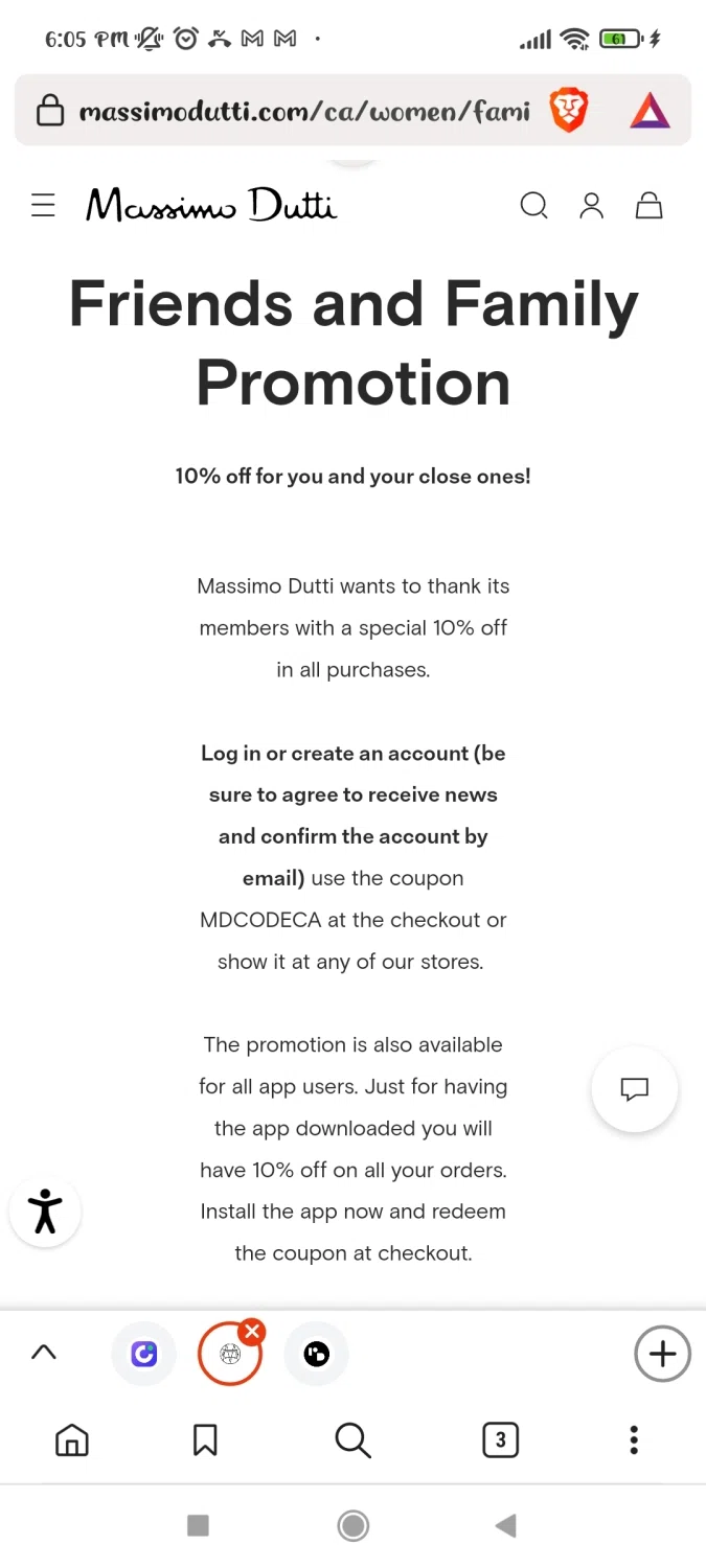 where to use Massimo Dutti promo code box