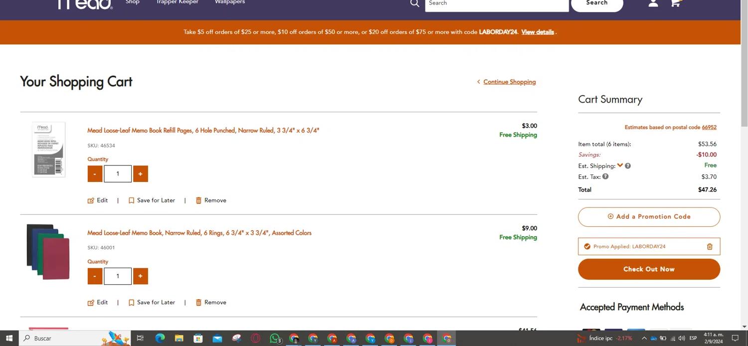 how to use Mead coupons