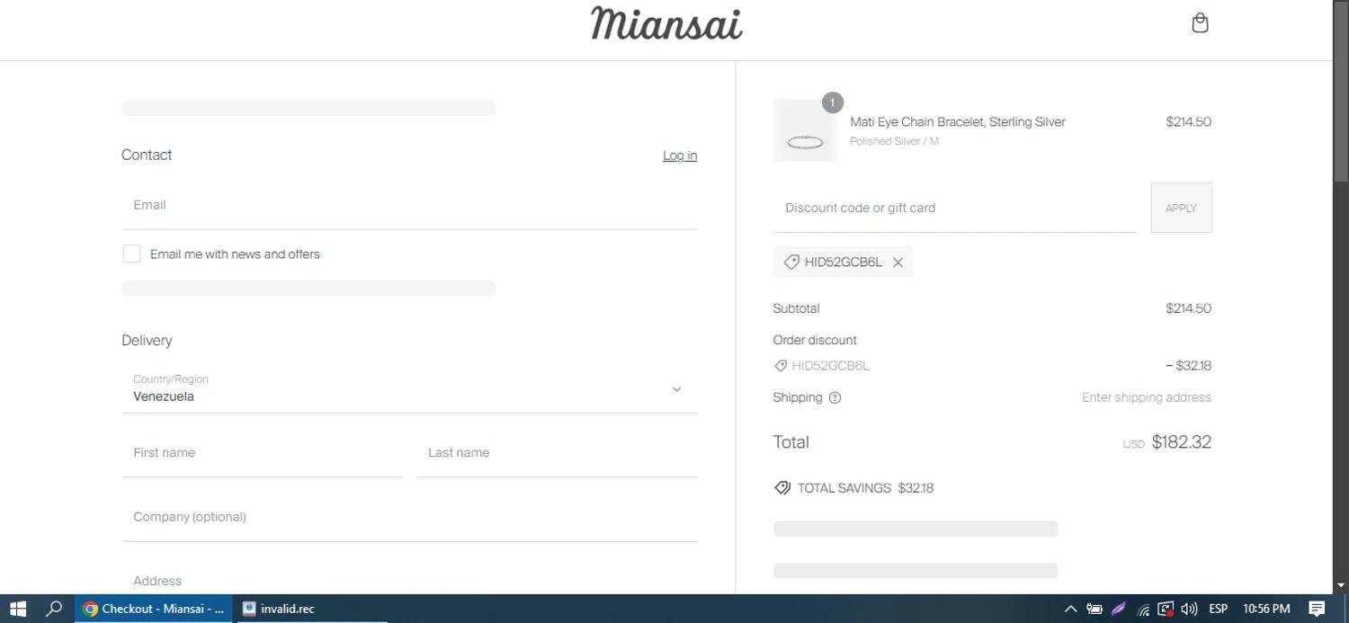 how to use MIANSAI coupons