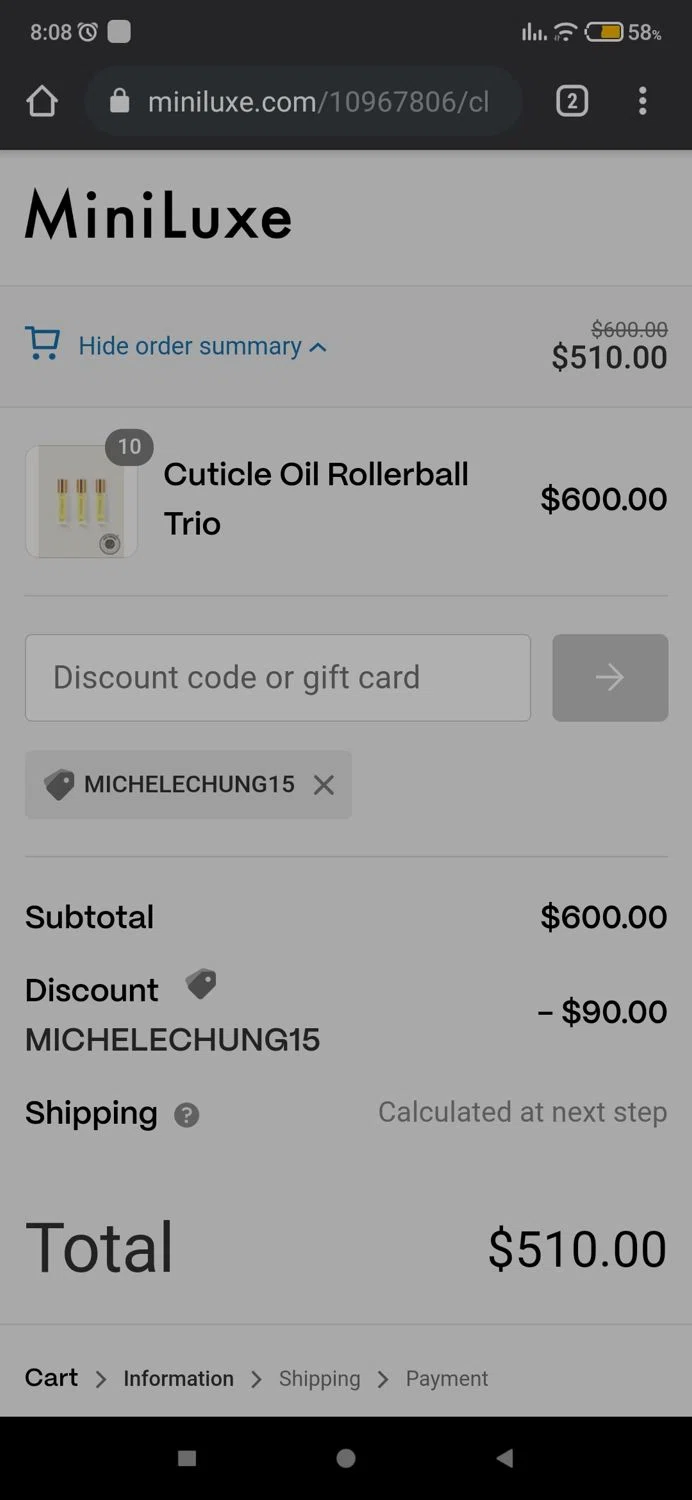how to use MiniLuxe coupons
