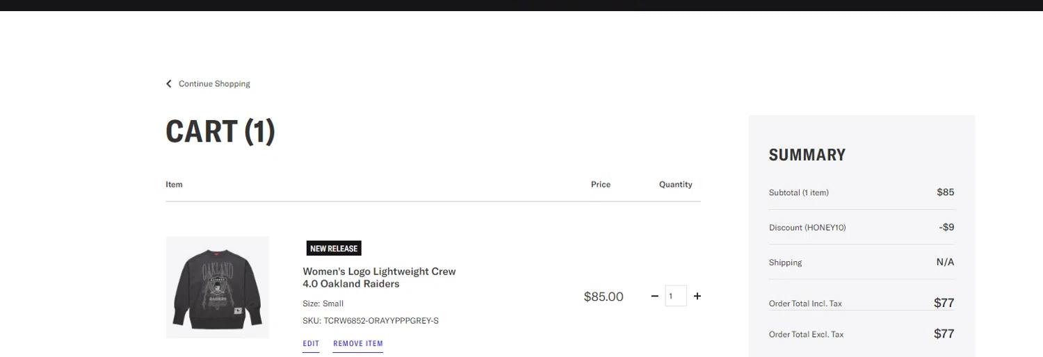 where to use Mitchell And Ness promo code box