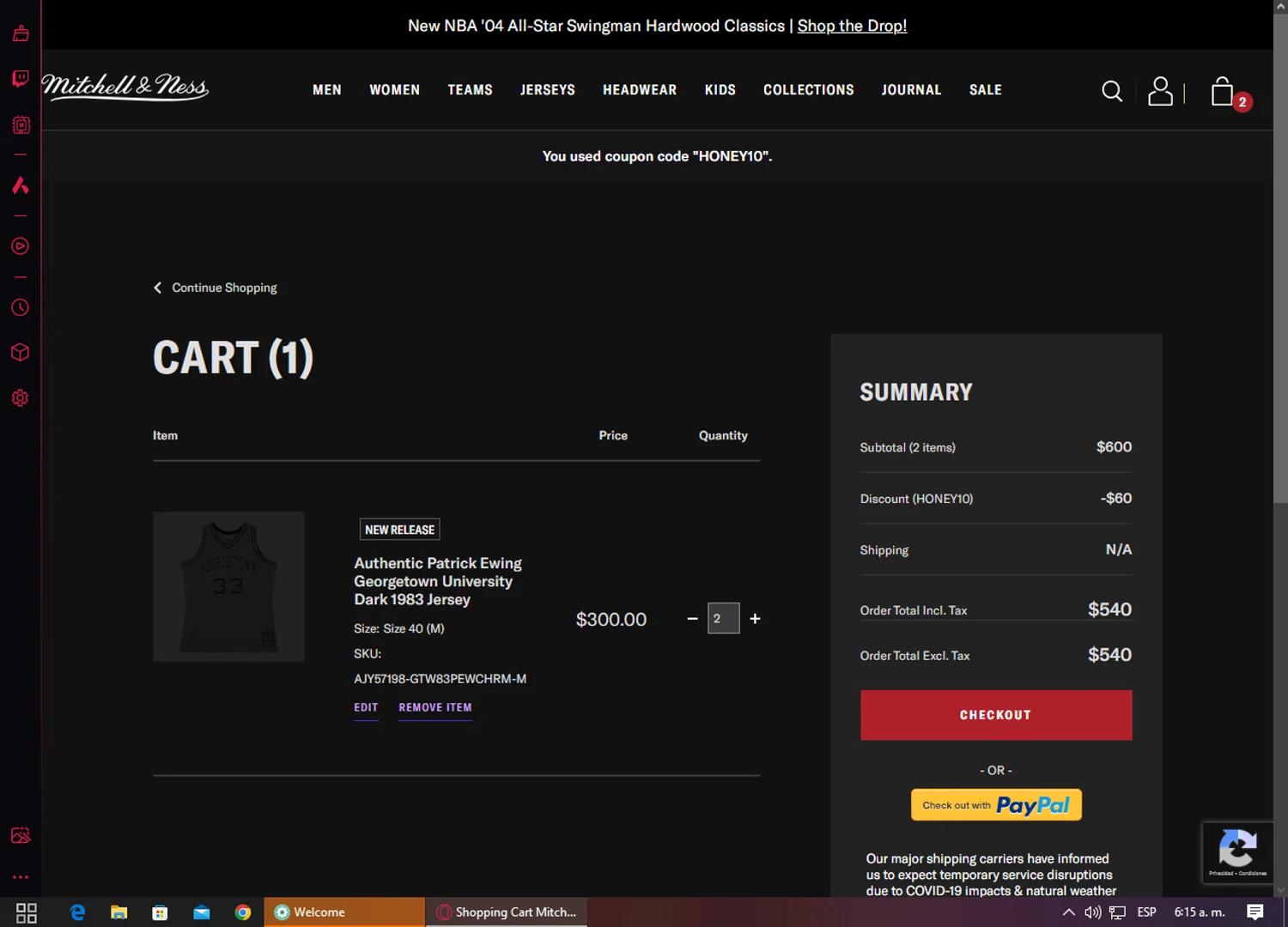 how to use Mitchell And Ness coupons