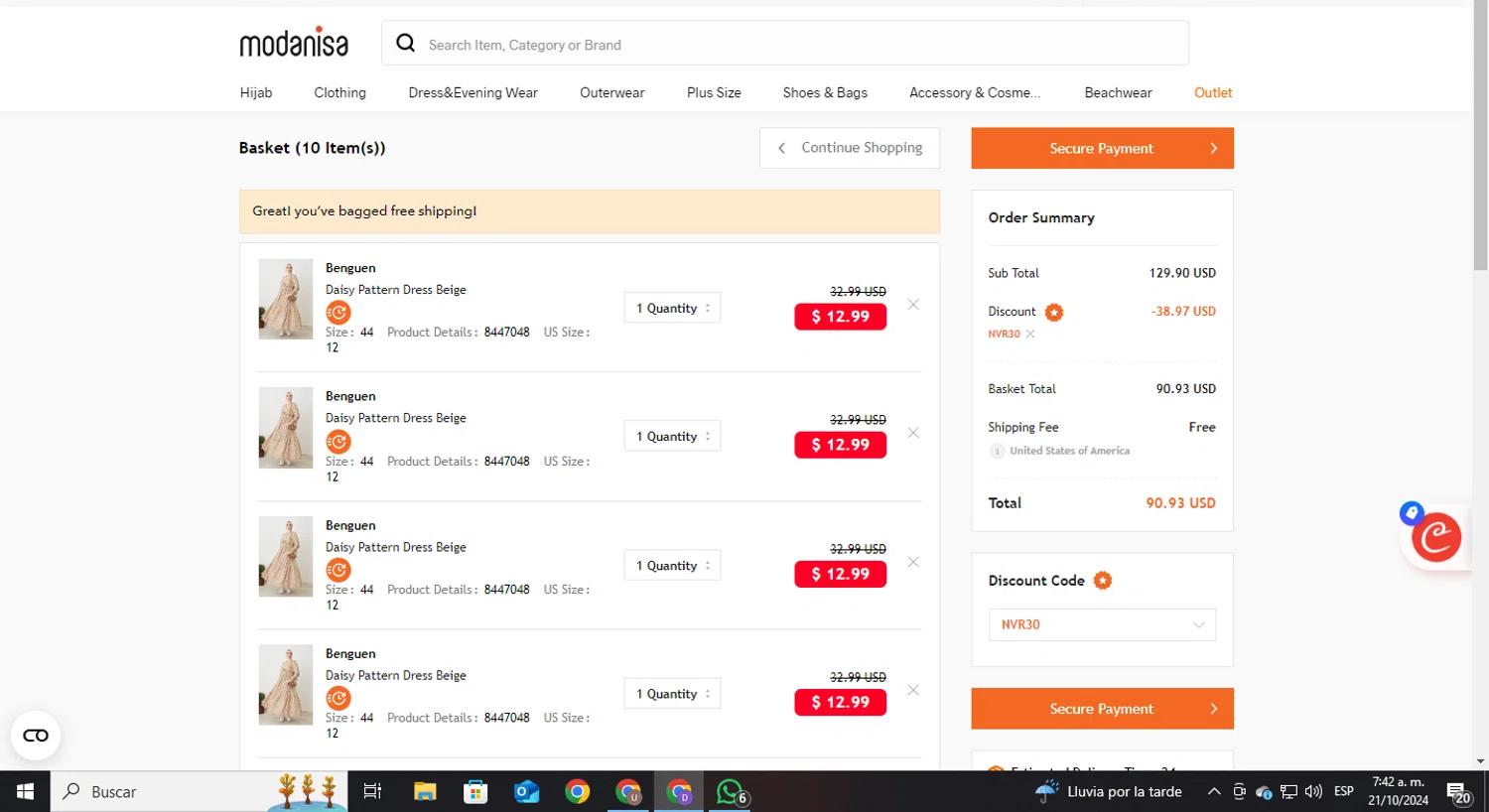 where to use Modanisa promo code box