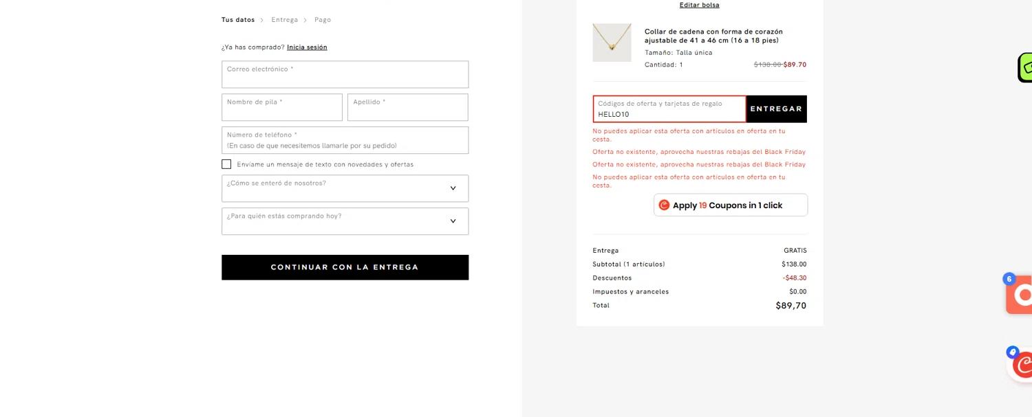 where to use Monica Vinader promo code box