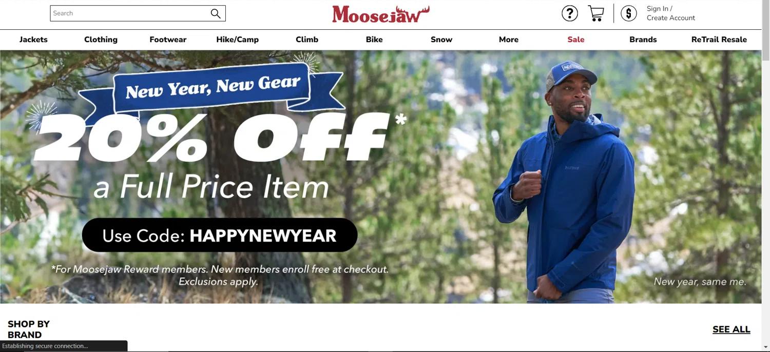 where to use Moosejaw promo code box