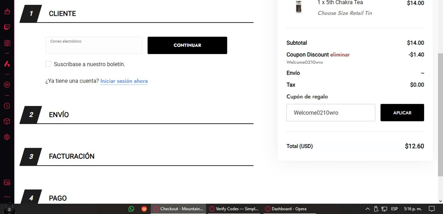 where to use Mountain Rose Herbs promo code box