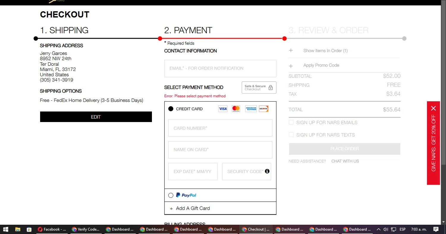 how to use NARS Cosmetics coupons