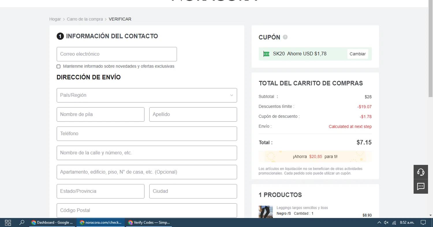 where to use Noracora promo code box