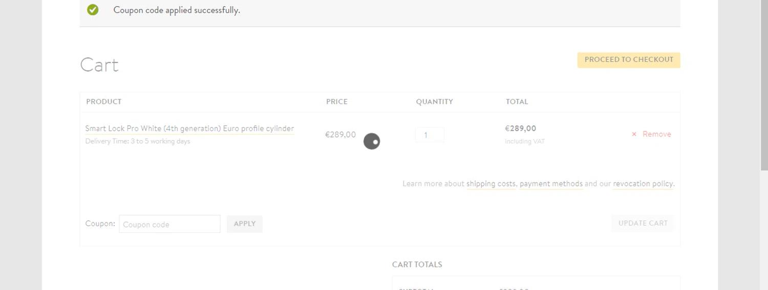 where to use Nuki promo code box