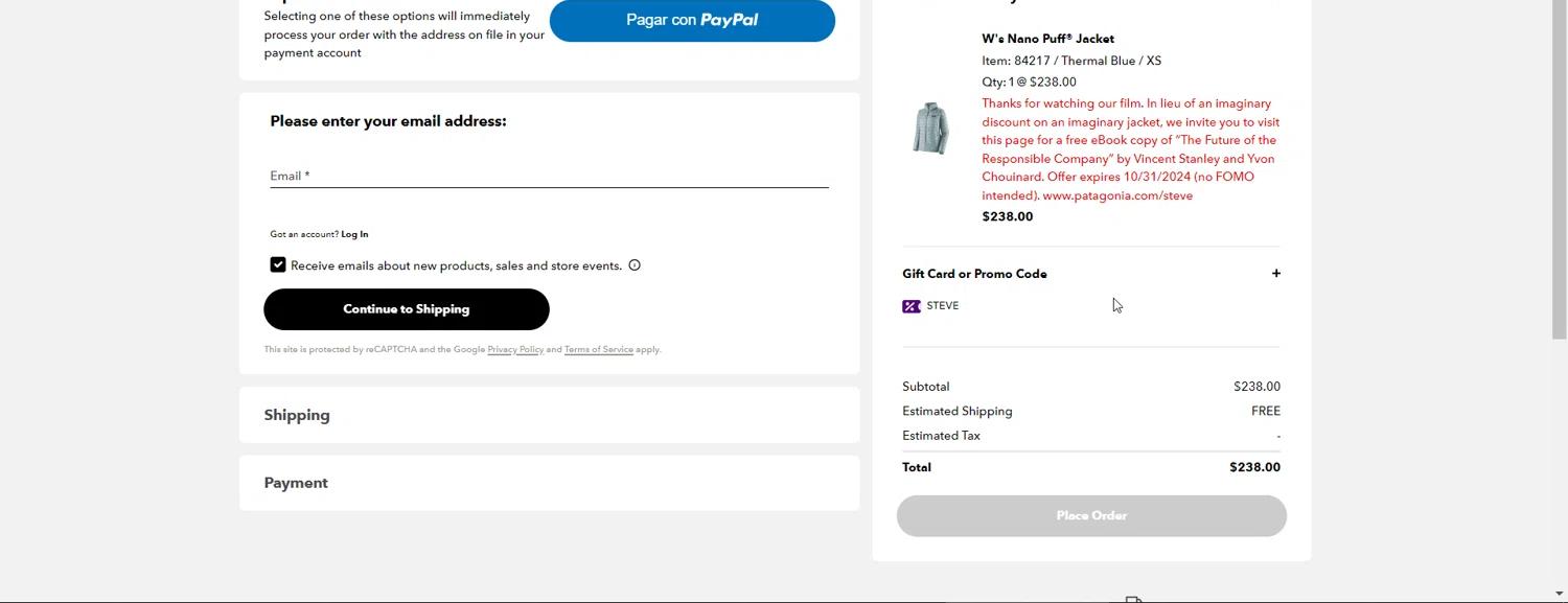 how to use Patagonia coupons